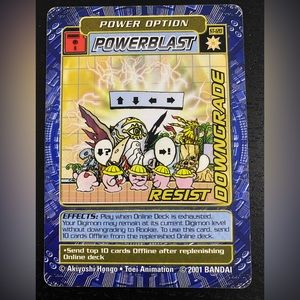 2001 Power Blast Resist Downgrade Digimon Trading Card